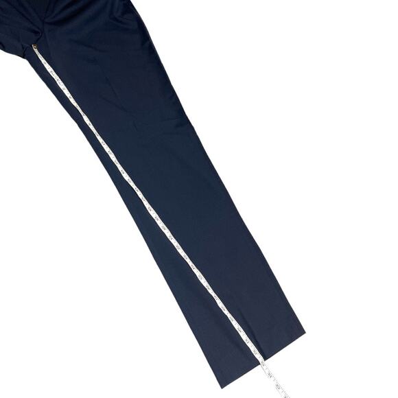 Lafayette 148 Pants Barrow Navy Blue Straight Leg Women's 14 Wool Blend Career - Picture 5 of 9